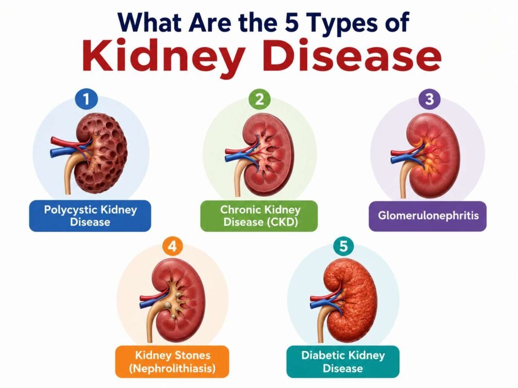 what are the 5 types of kidney disease