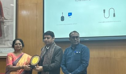 Dr. Prashant Jain speaking at the International Conference on Medicinal Plants at Kirori Mal College, University of Delhi